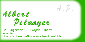 albert pilmayer business card